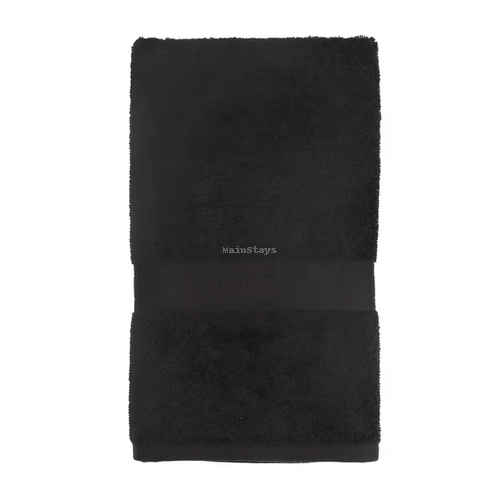 Mainstays Basic Hand Towel, Soft 100% Cotton and highly absorbent Hand Towel, Black